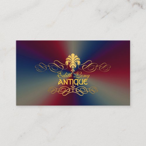 PixDezines diy color/antique scrolls faux metal Business Card