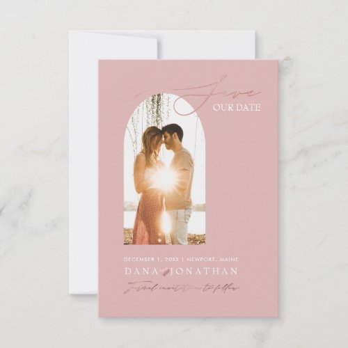 PixDezines DIY color Arch Frame Dusty Pink Save The Date