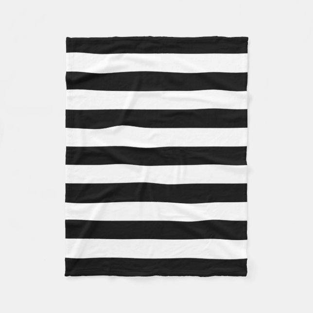 PixDezines DIY color/black/white/stripes Fleece Blanket (Front)