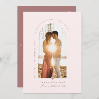 PixDezines DIY color Blush Arch Save our Date Invitation