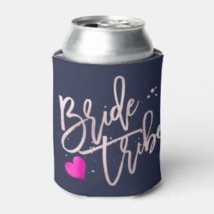 PixDezines DIY Color Blush Pink Bride Tribe Can Cooler