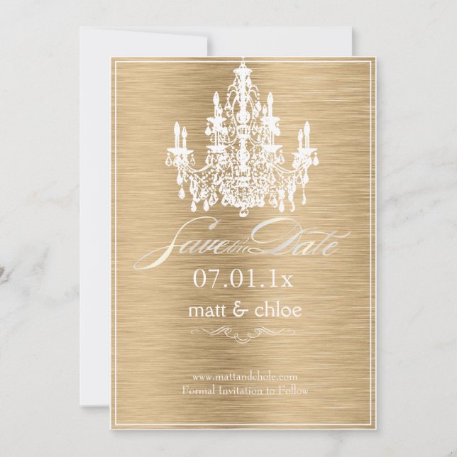 PixDezines diy color/chandelier/save date Save The Date (Front)