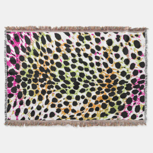 PixDezines DIY color/cheetah print Throw Blanket