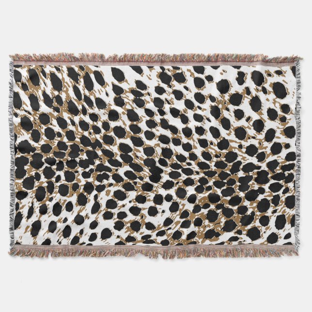 PixDezines DIY color/cheetah print Throw Blanket (Front)