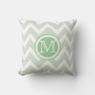 PixDezines diy color chevron/seafoam green Throw Pillow