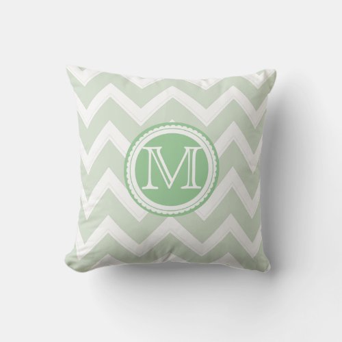 PixDezines diy color chevronseafoam green Throw Pillow