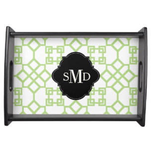 PixDezines DIY color/ chinois trellis pattern Serving Tray