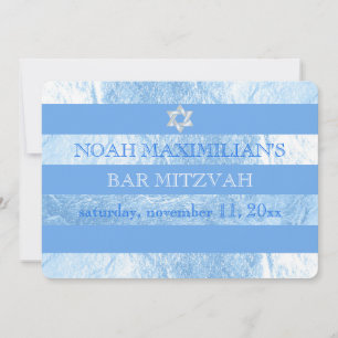 PixDezines DIY color/faux foil stripes bar mitzvah Invitation