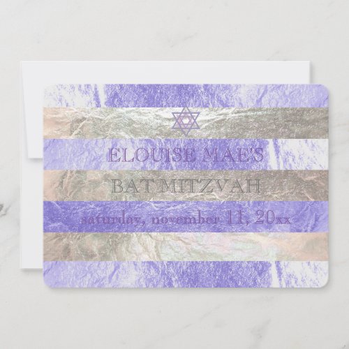 PixDezines DIY colorfaux foil stripes bat mitzvah Invitation