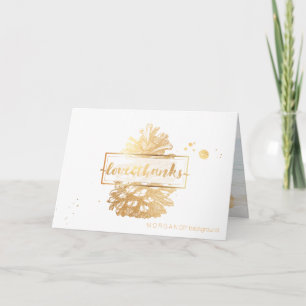 PixDezines DIY color/faux gold pinecones/thank you Thank You Card