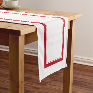 PixDezines DIY Color Fire Engine Red Accent Short Table Runner