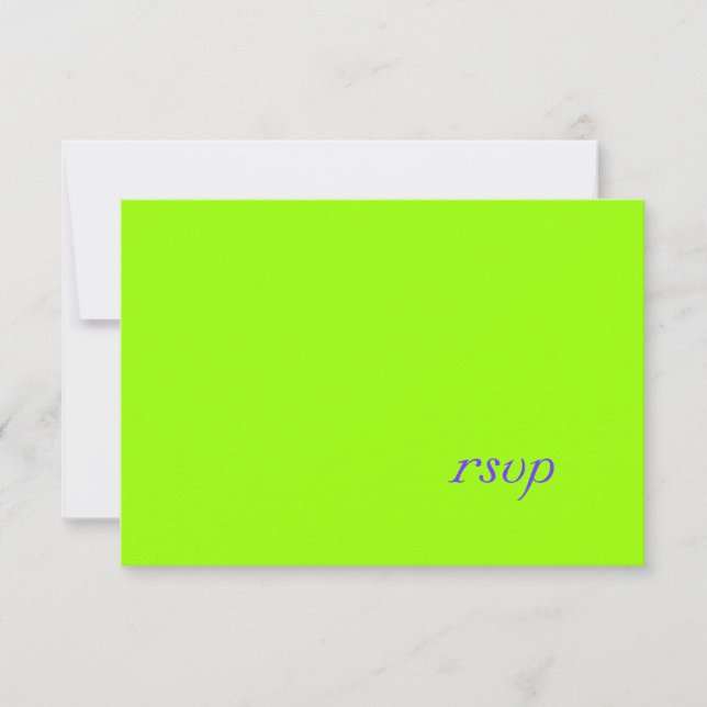 PixDezines DIY color+fonts/rsvp template/lime RSVP Card (Front)