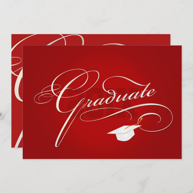 PixDezines DIY Color  Graduation Invitation (Front/Back)