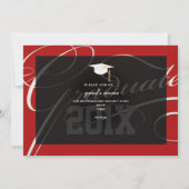 PixDezines DIY Color  Graduation Invitation (Back)