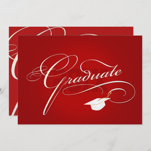 PixDezines DIY Color  Graduation Invitation (Front/Back)