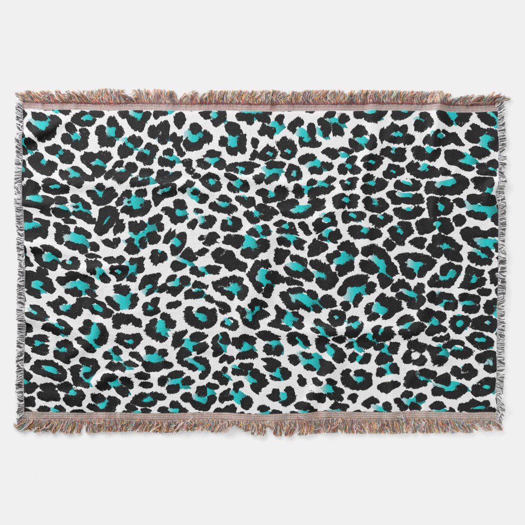PixDezines DIY color/leopard print Throw Blanket Zazzle