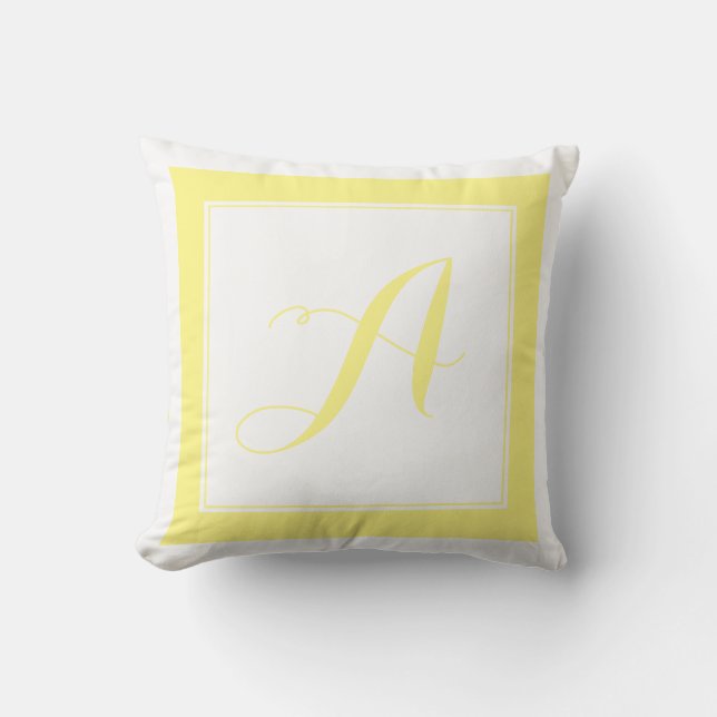 PixDezines DIY color/Monogram Throw Pillow (Front)
