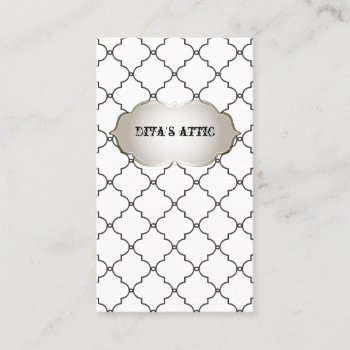 Pixdezines Diy Color/moroccan Trellis Business Card by Create_Business_Card at Zazzle
