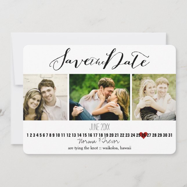 PixDezines DIY color/photos save the date (Front)