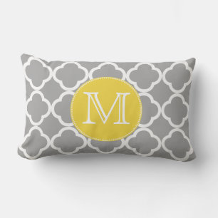 PixDezines DIY color quartrefoil/monogram Lumbar Pillow