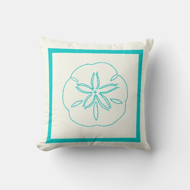 PixDezines diy color/sanddollar starfish Throw Pillow (Front)