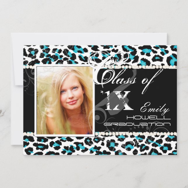 PixDezines diy colors/2012 Grads, cheetah print Invitation (Front)
