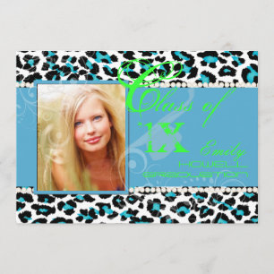 PixDezines diy colors/2012 Grads, cheetah print Invitation