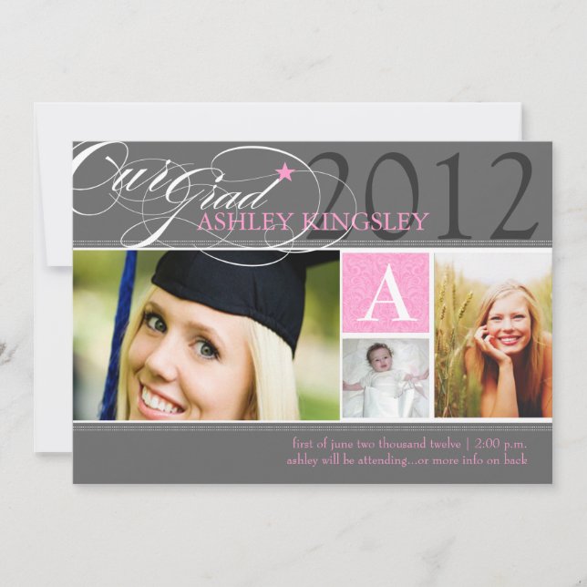 PixDezines diy colors, 201X grads announcement (Front)