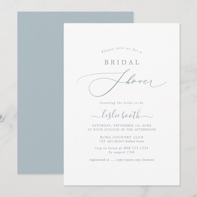 PixDezines DIY Colors Bridal Shower Invitation (Front/Back)