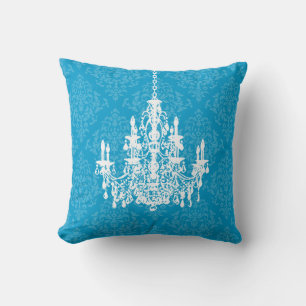 PixDezines diy colors/chandelier+josehpine damask Throw Pillow
