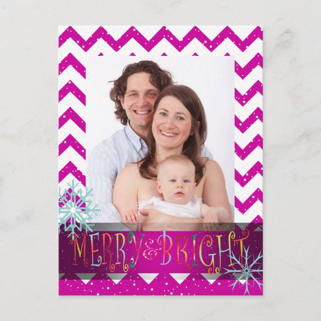 PixDezines DIY colors/chevron photo template card (Front)