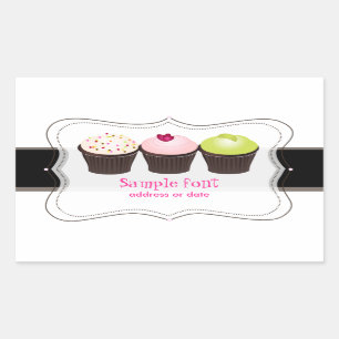 PixDezines diy colors, cupcake Rectangular Sticker