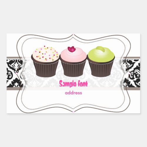 PixDezines diy colors cupcake Rectangular Sticker