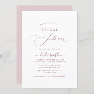 PixDezines DIY Colors Dusty Rose Bridal Shower Invitation