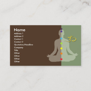 PixDezines diy colors+fonts meditation+om symbol Business Card