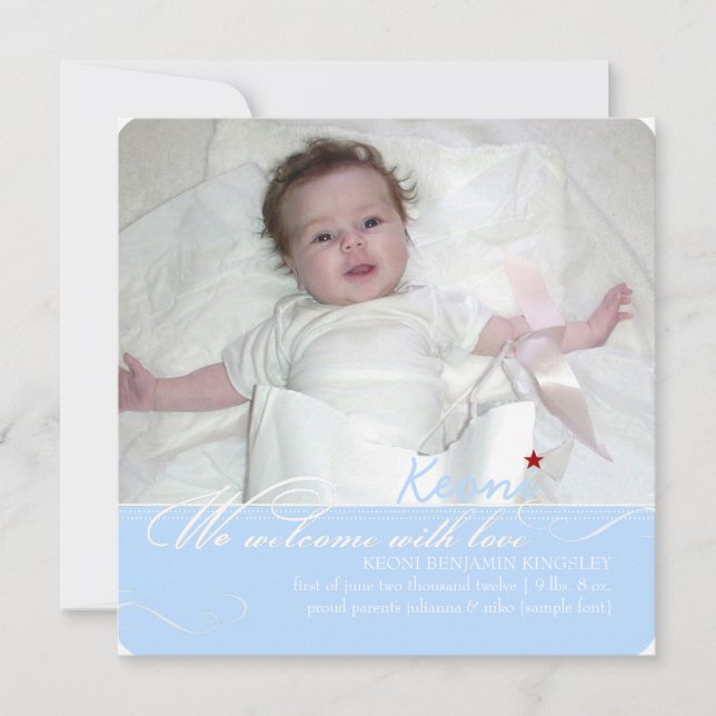 PixDezines diy colors, fotos birth announcement (Front)