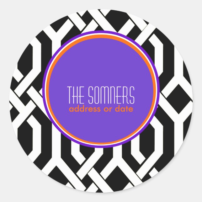PixDezines DIY colors, kew trellis Classic Round Sticker (Front)