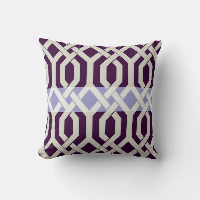 PixDezines diy colors/kew trellis Throw Pillow (Front)