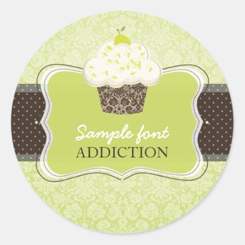 PixDezines diy colors keylime cupcake Classic Round Sticker