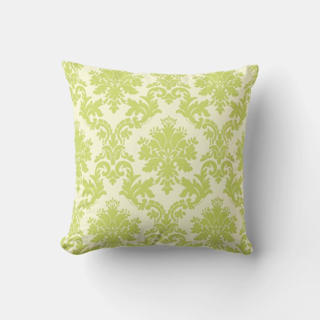 PixDezines diy colors/la paloma damask Throw Pillow (Front)