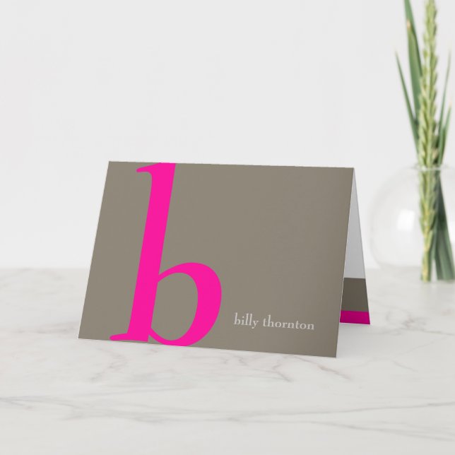 PixDezines diy colors/monogram note cards (Front)