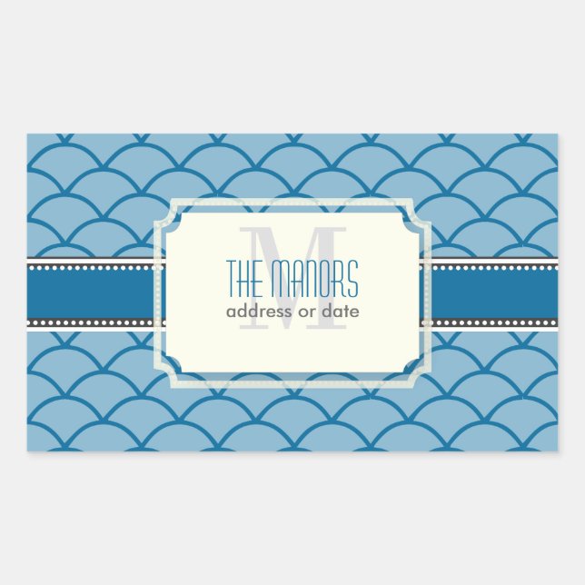 PixDezines DIY colors/scales trellis Rectangular Sticker (Front)