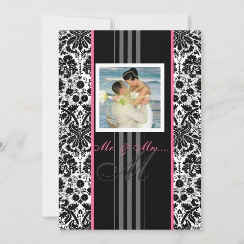 PixDezines diy event.. monogram desiree damask Invitations