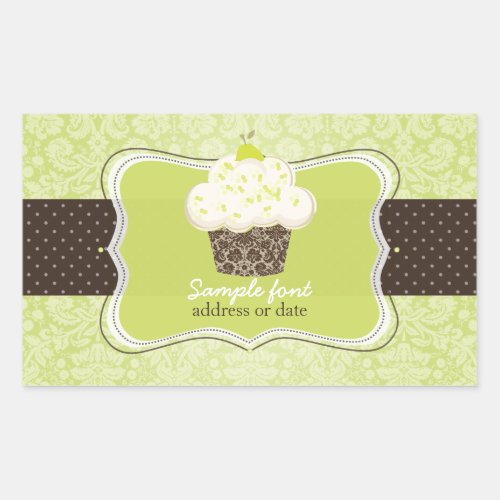 PixDezines diy fonts colors keylime cupcake Rectangular Sticker