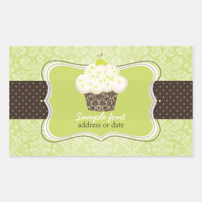 PixDezines diy fonts colors, keylime cupcake Rectangular Sticker (Front)