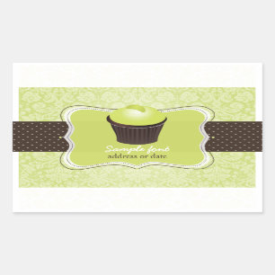 PixDezines diy fonts colors, keylime cupcake Rectangular Sticker
