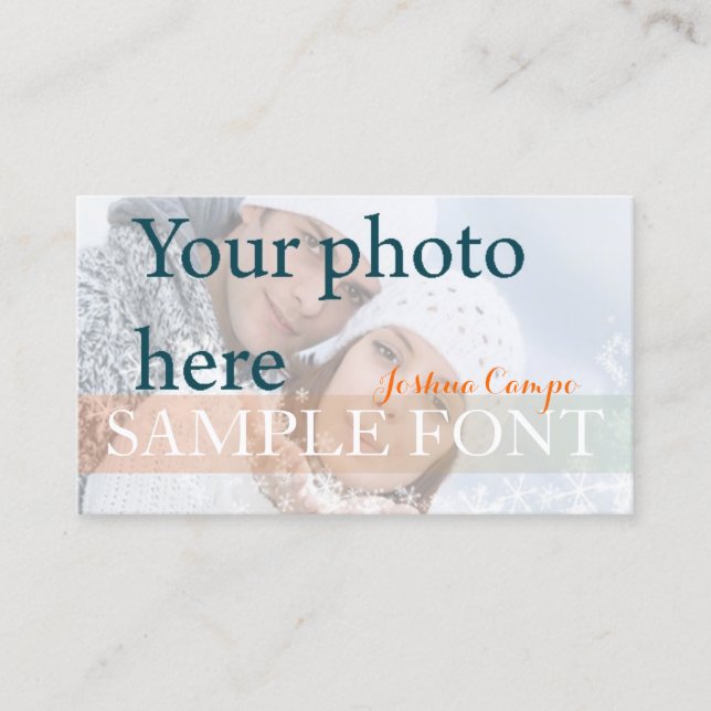 PixDezines DIY photo+fonts Business Card (Front)