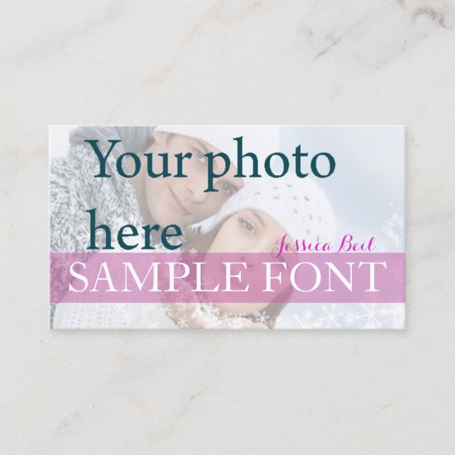 PixDezines DIY photo+fonts Business Card (Front)