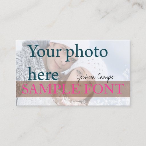 Customizable PixDezines DIY photo+fonts Business Card Template