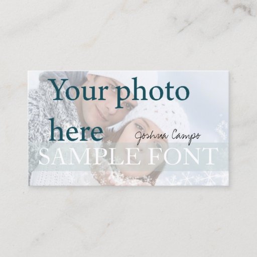 Customizable PixDezines DIY photo+fonts Business Card Template